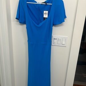 NWT Ralph Lauren women’s royal Blue Midi Dress